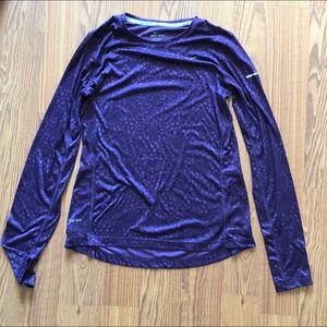 Nike Purple Running Long Sleeve Size M